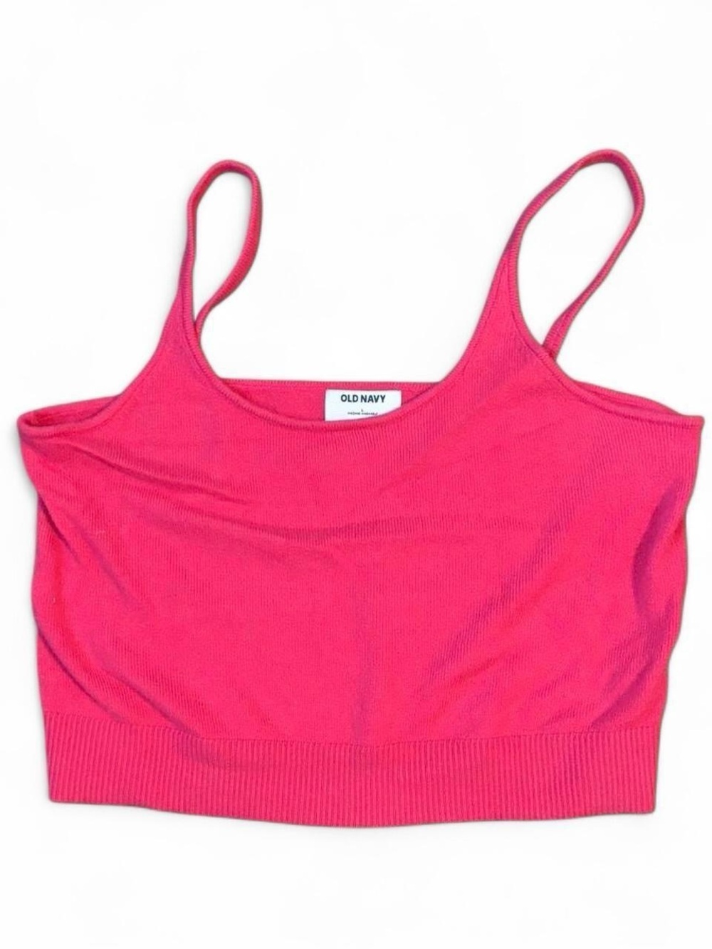 Old Navy pink cozy sweater cropped tank